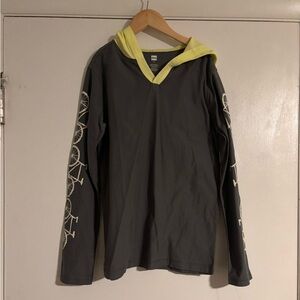 Tea Collection Gray and Yellow Hoodie